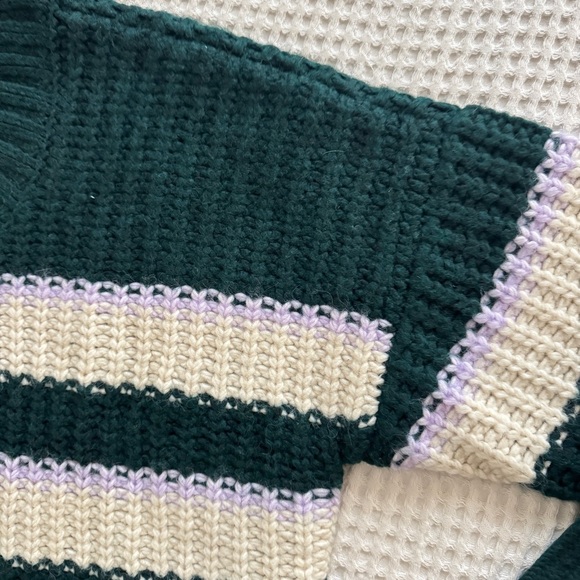 Offline by Aerie Green and Cream Bundle Up Sweater - NWT szM - Picture 6 of 6